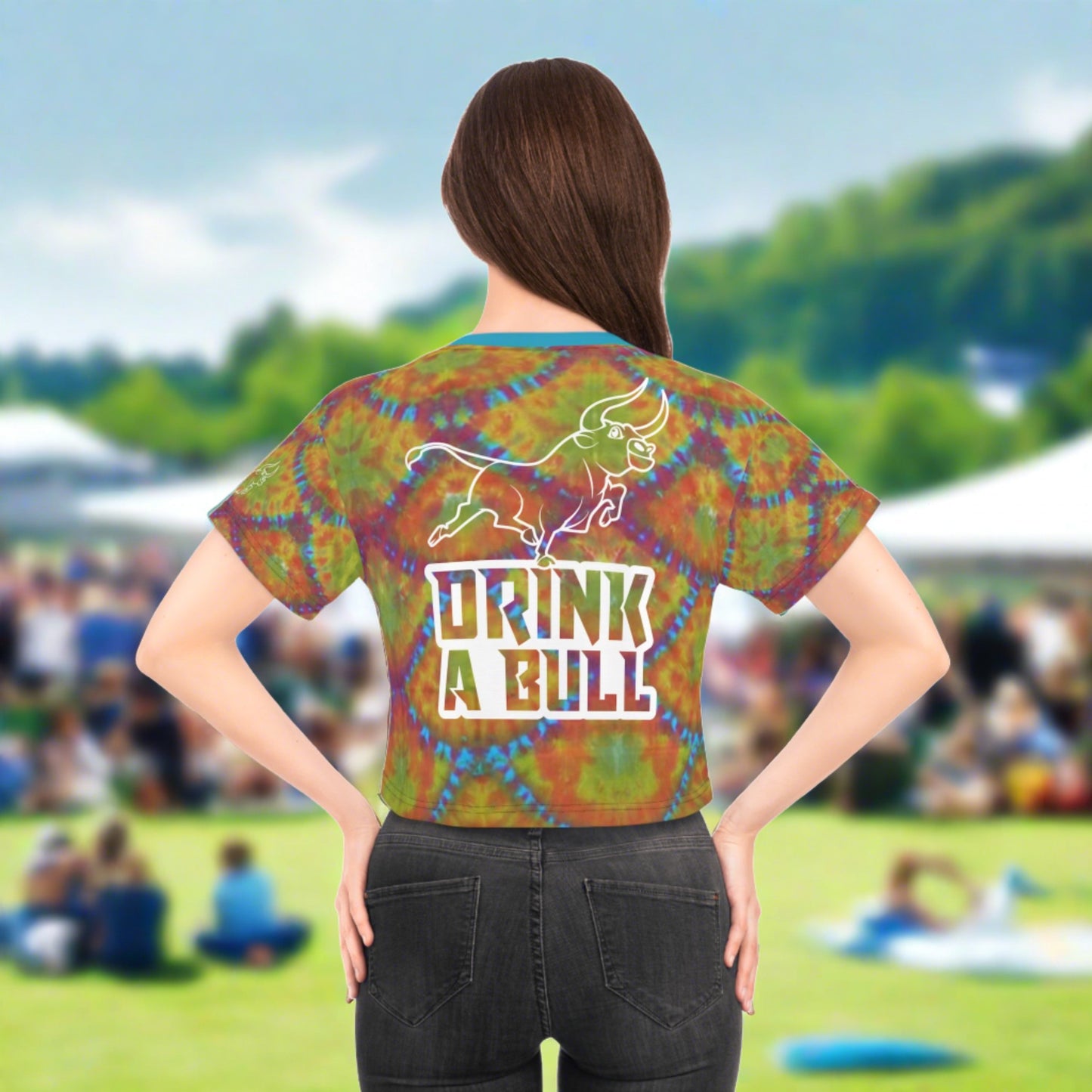 DAB Peacock Summer - Crop Tee (AOP)