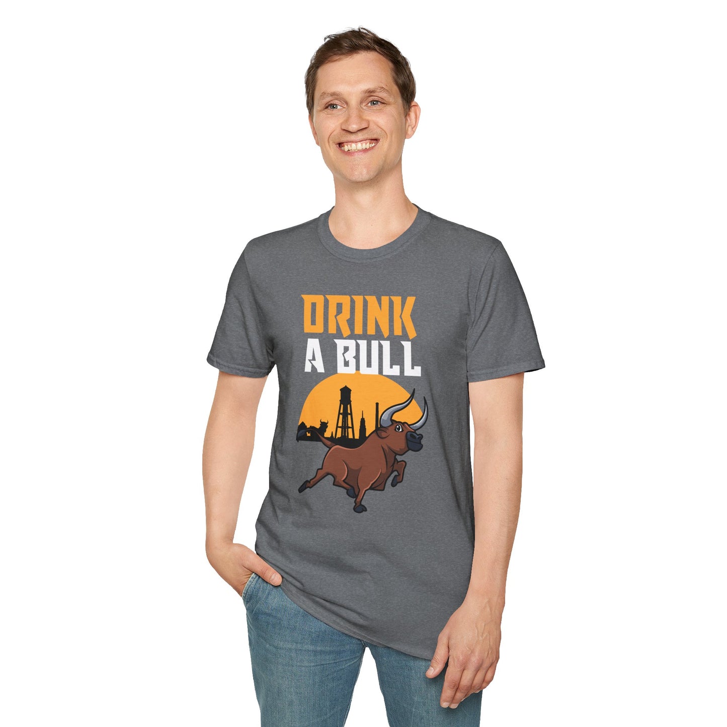 Drink a Bull Durham Skyline - Fun Casual Apparel for Wine Lovers